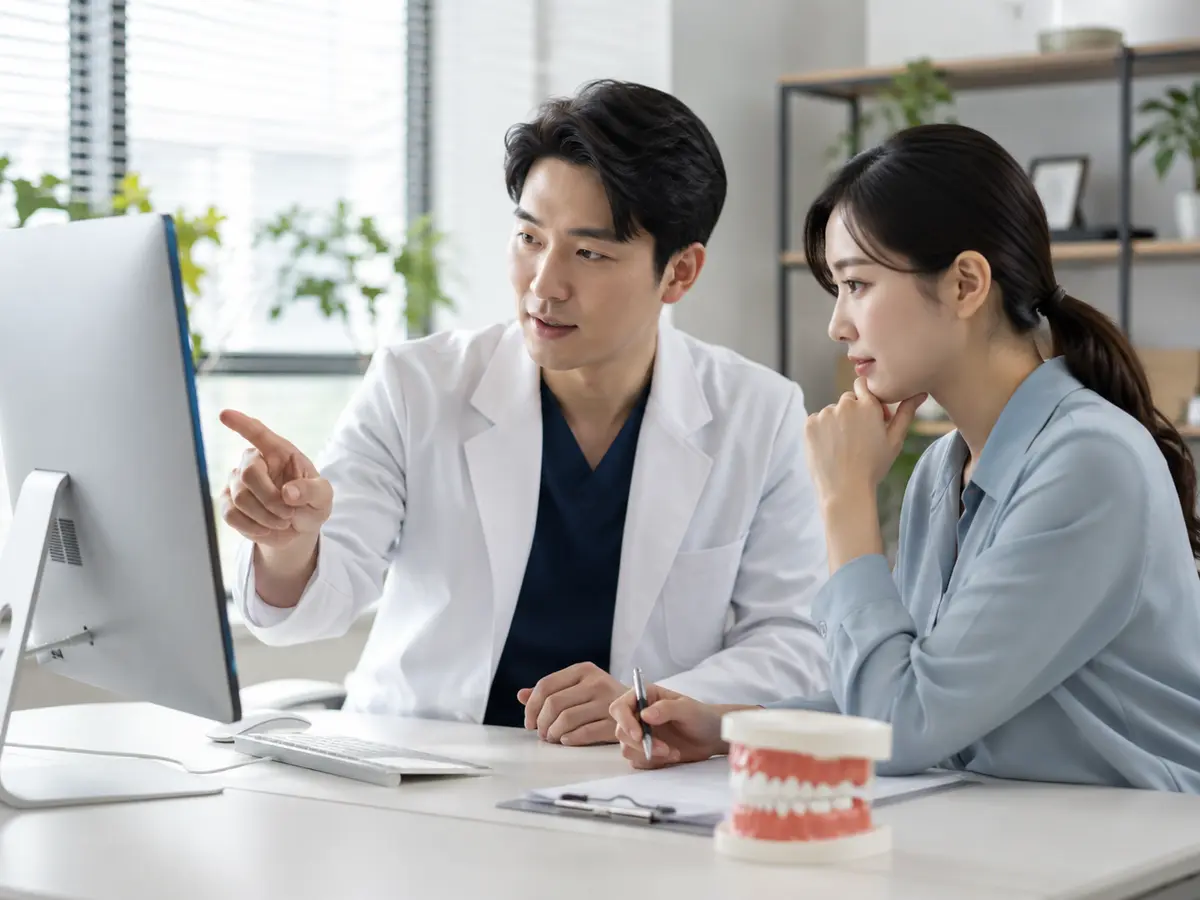 임플란트와 교정 상담 콘텐츠의 흐름을 설계하는 모습