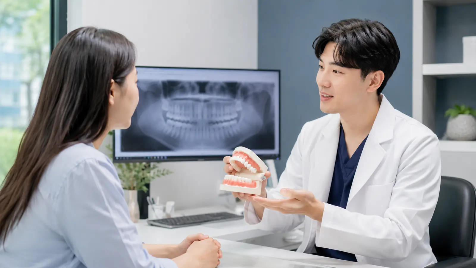 치과 진료의 가격보다 판단 기준을 설명하는 상담 장면